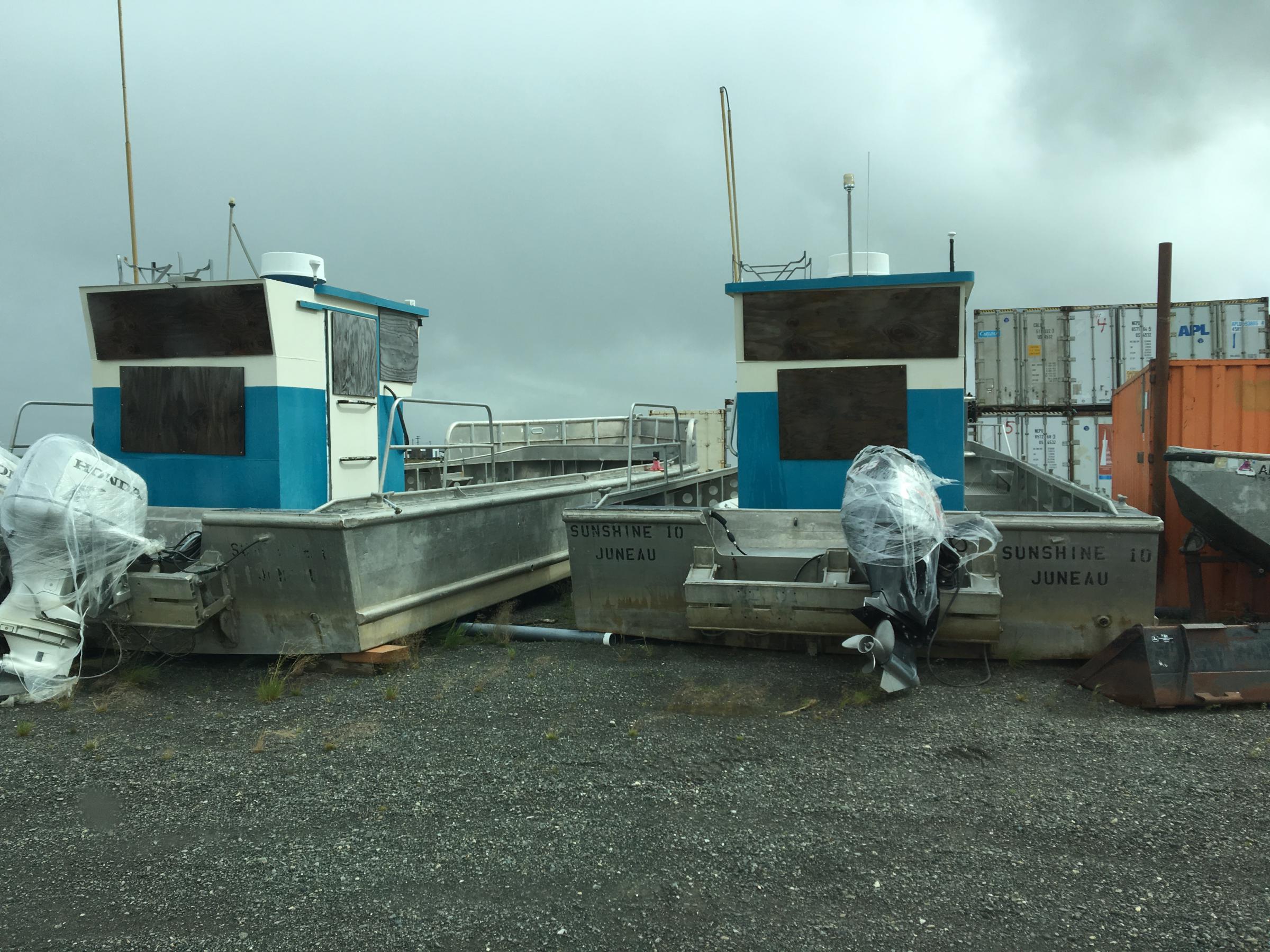 Abandoned equipment at CVRF’s Quinhagak plant. The organization shut down the facility when they opened their new plant in Platinum. Now Platinum is closed too. (Photo by Teresa Cotsirilos/KYUK)