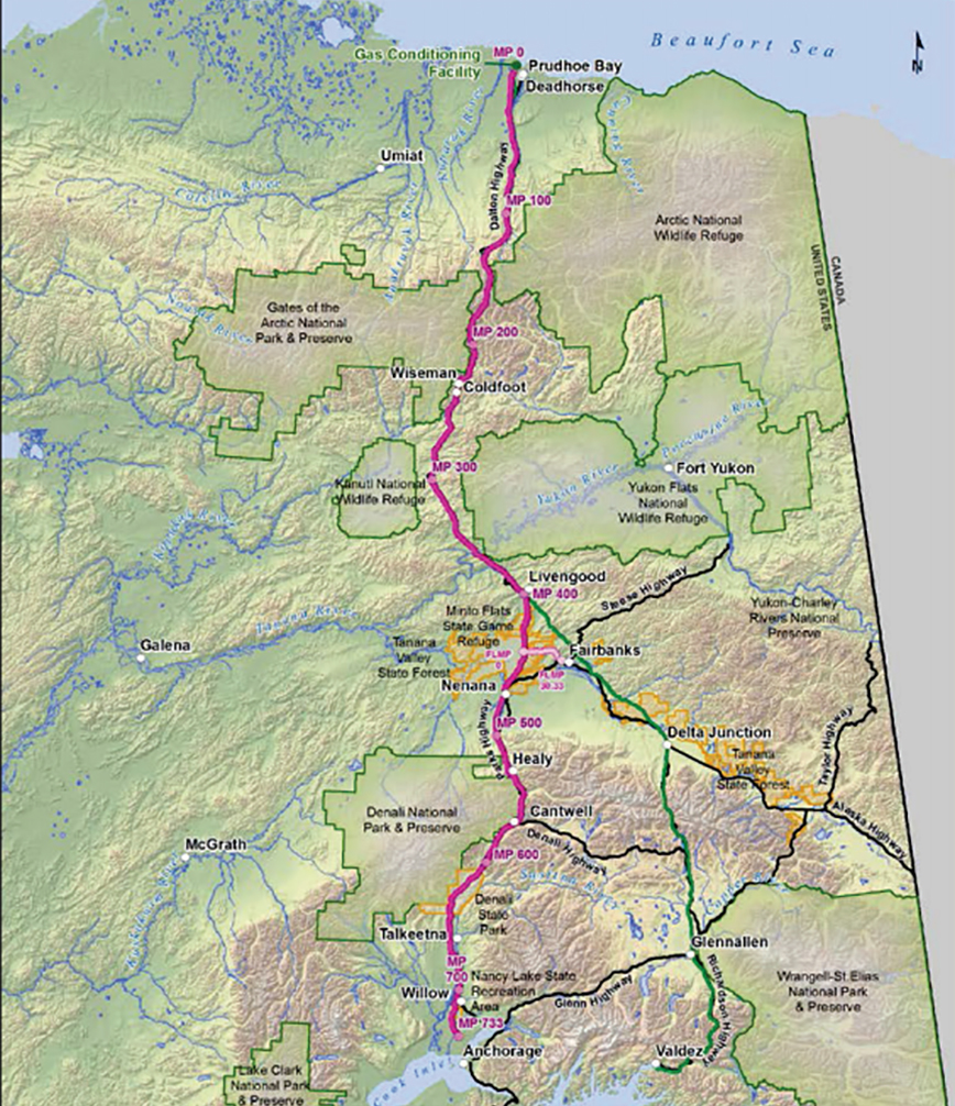 Alaska Natural Gas Pipeline Map