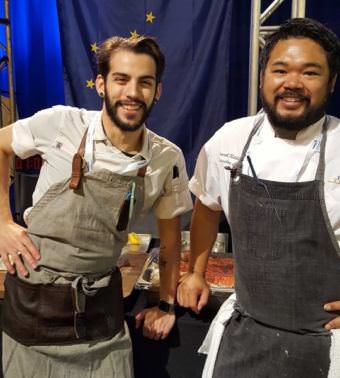 Sous chef Jacob Pickard and Chef Lionel Uddipa represented the Juneau restaurant Salt at the 14th annual Great American Seafood Cook-Off in New Orleans on Saturday, Aug. 5, 2017. The team won the contest.