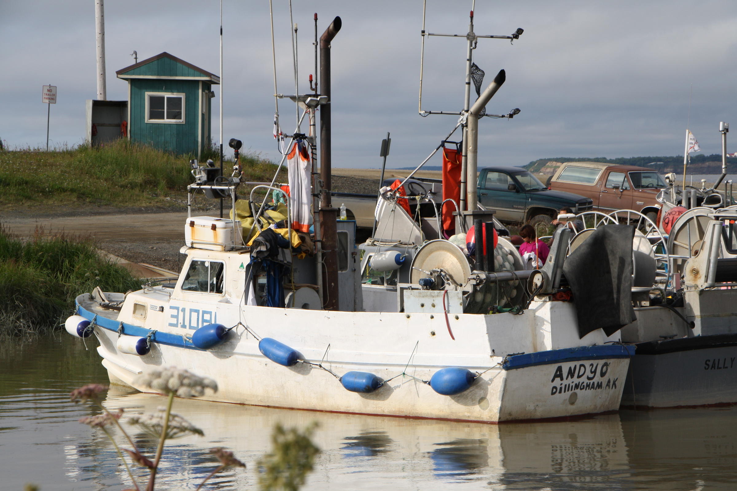 Police allege heroin was being trafficked from the Andy O, a Bristol Bay drifter tied up in the Dillingham Harbor. The vessel is pictured here Monday, after police boarded and arrested operator Andrew Olsen. (Photo by Avery Lill/KDLG)