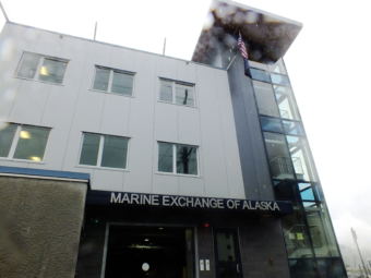 The new building for the Marine Exchange of Alaska in downtown Juneau is adjacent to Harris Harbor.