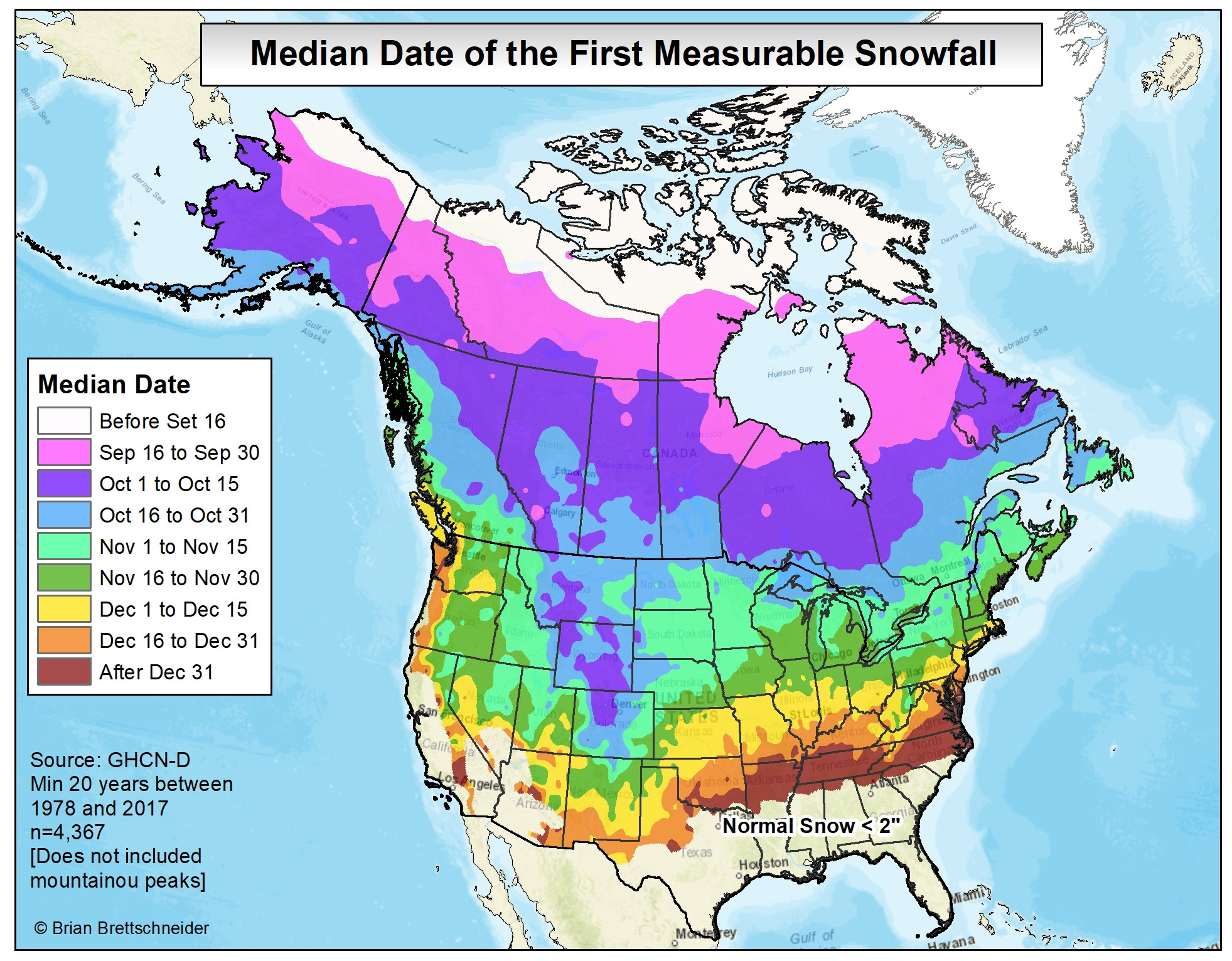 Ask a Climatologist: First snows accumulate around the state, about on time