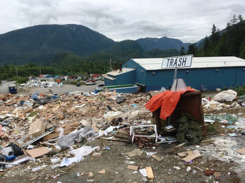 Ketchikan’s landfill offers a permit program that allows people to come up to the fill and take anything that strikes their fancy. It saves the City of Ketchikan money, and recycles items that otherwise would take up space in the fill. (KRBD photo by Leila Kheiry)