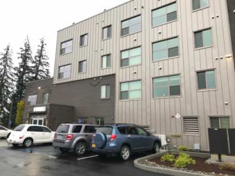 Trillium Landing is a age restricted housing complex in Juneau. It opened in September 2017. (Photo by Julia Caulfield/KTOO)