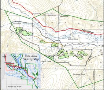 The Baby Brown sale area. (Map courtesy state of Alaska Division of Forestry Haines Office)