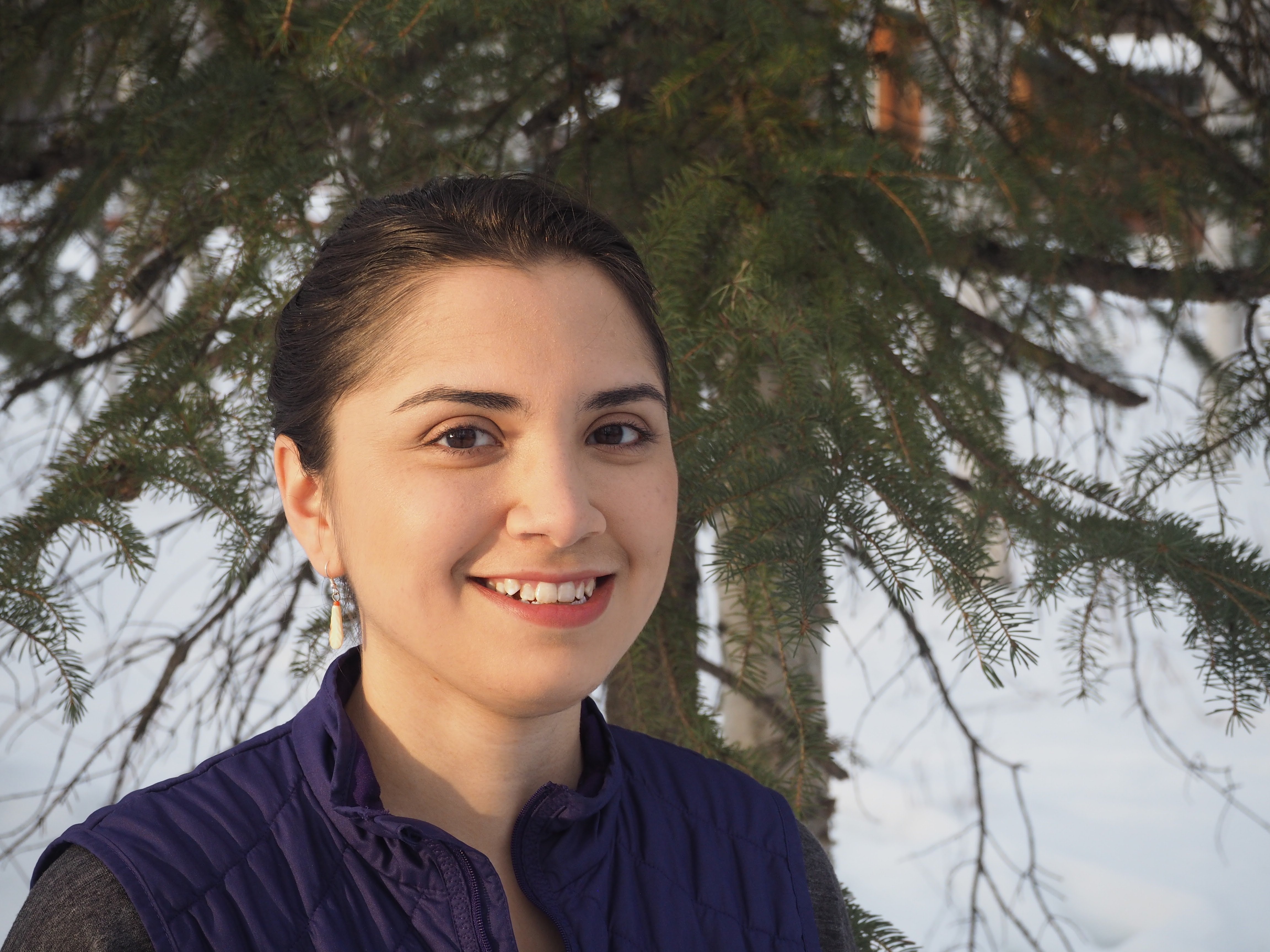 Chelsey Qaġġun Zibell is a master’s candidate and adjunct faculty member at University of Alaska Fairbanks School of Education. She’s originally from Norvik and grew up hearing Inupiaq. (Photo courtesy of Chelsey Qaġġun Zibell.)