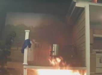 Firefighters put out a hot oil turkey fryer fire in this video by the National Fire Protection Association.