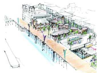 NorthWind Architects and Corvus Design created this concept art illustrating what part of Juneau's downtown waterfront could look like in 2019.