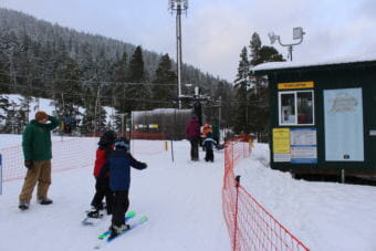 The Porcupine Chairlift runs on Opening Day at Eaglecrest Ski Area. (Photo by Adelyn Baxter/KTOO)