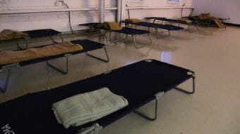 These cots, pictured on Dec. 2, 2017, in Juneau's cold weather emergency shelter were already owned by the City and Borough of Juneau according to City and Borough of Juneau Chief Housing Officer Scott Ciambor. The shelter opened for the first time the night before.