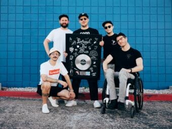 Portugal. The Man. From left: John Gourley, Jason Sechrist, Zach Carothers, Kyle O’Quinn and Eric Howk (Photo courtesy Atlantic Records)