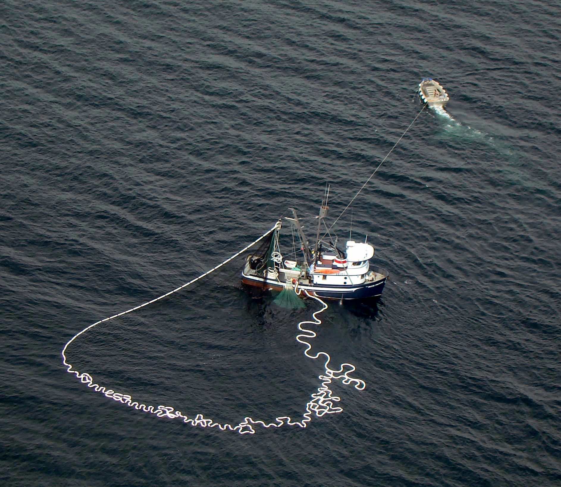 A purse seiner fishes for salmon in Southeast Alaska in 2010. (File photo by KFSK)