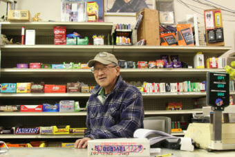 Percy Nayukpuk has run his store in Shishmaref since 1990, when it took it over from his father. (Photo by Zachariah Hughes/Alaska Public Media)