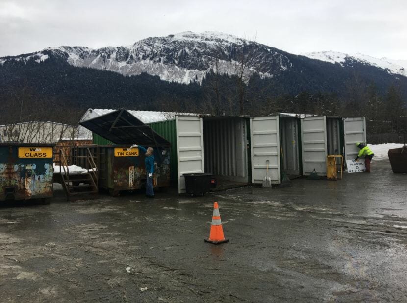 The city's temporary drop-off recycling area in Lemon Creek. (Courtesy City and Borough of Juneau)