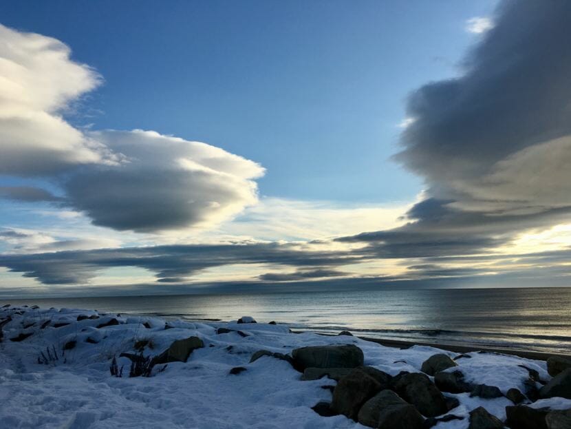 Bering Sea coastline near Nome, October 2017. (Photo by Zoe Grueskin/KNOM.)