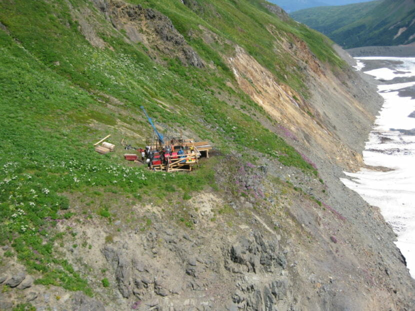 A drill site at the Palmer Project north of Haines. (Photo courtesy of Constantine Metal Resources)