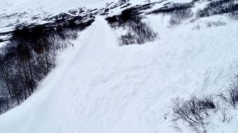 An avalanche blocked the road to Hatcher Pass on Monday, March 19, 2018.