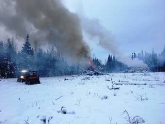 The Kenai National Wildlife Refuge has been working over the winter to finish a fire break near Sterling. (Photo courtesy Kenai National Wildlife Refuge)