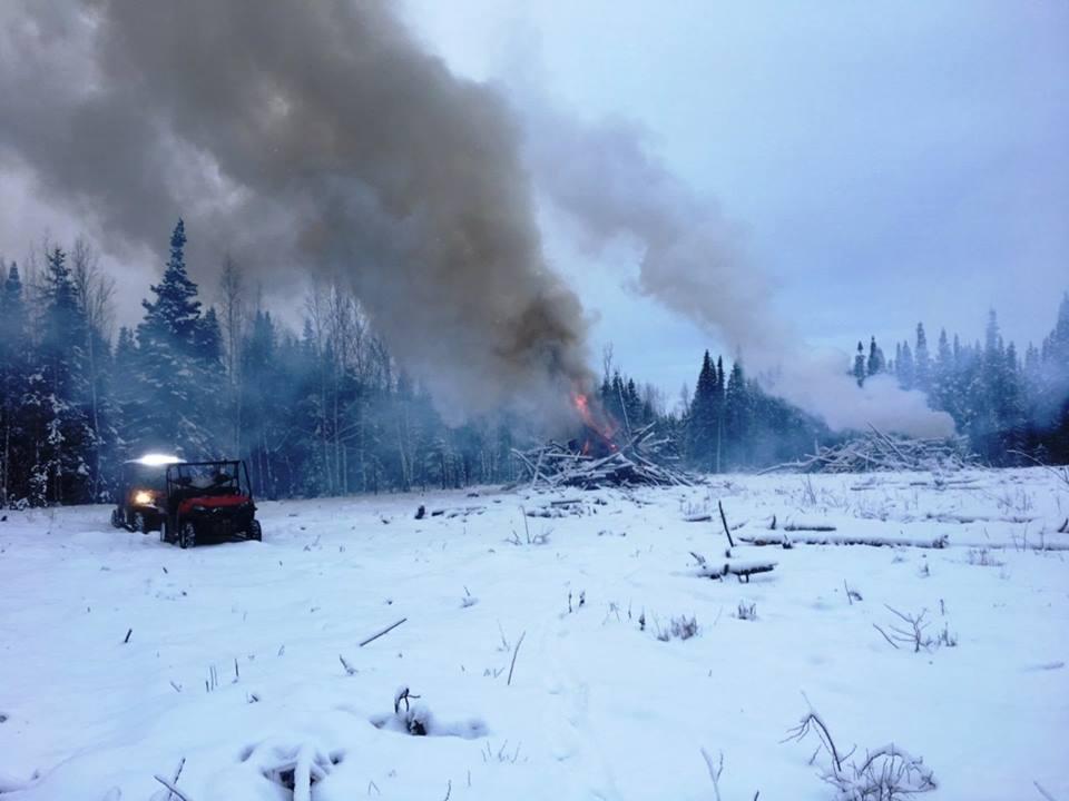 The Kenai National Wildlife Refuge has been working over the winter to finish a fire break near Sterling. (Photo courtesy Kenai National Wildlife Refuge)