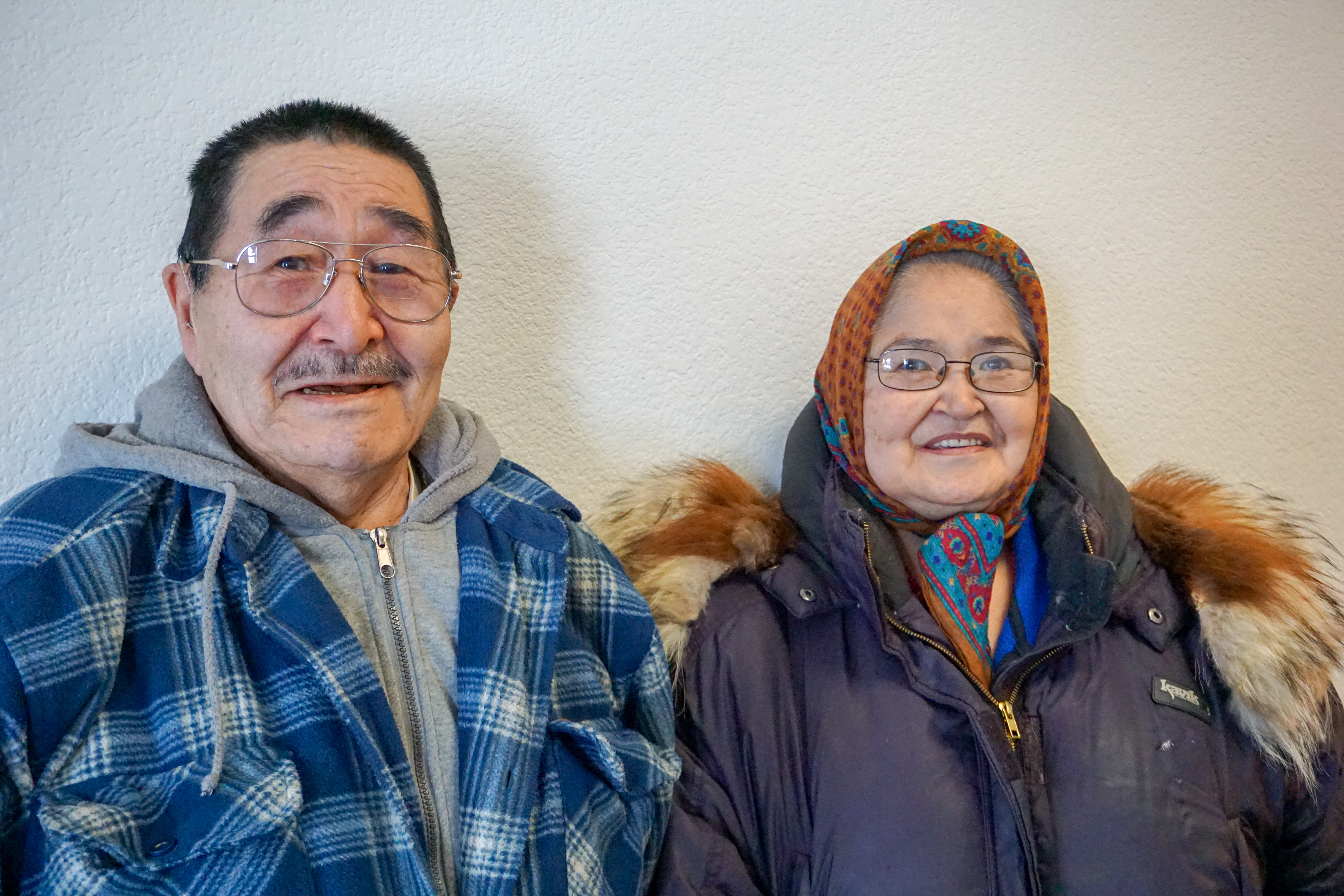 Joe and Margie Bell, two elders from Hooper Bay. (Photo by Anne Hillman/Alaska Public Media)