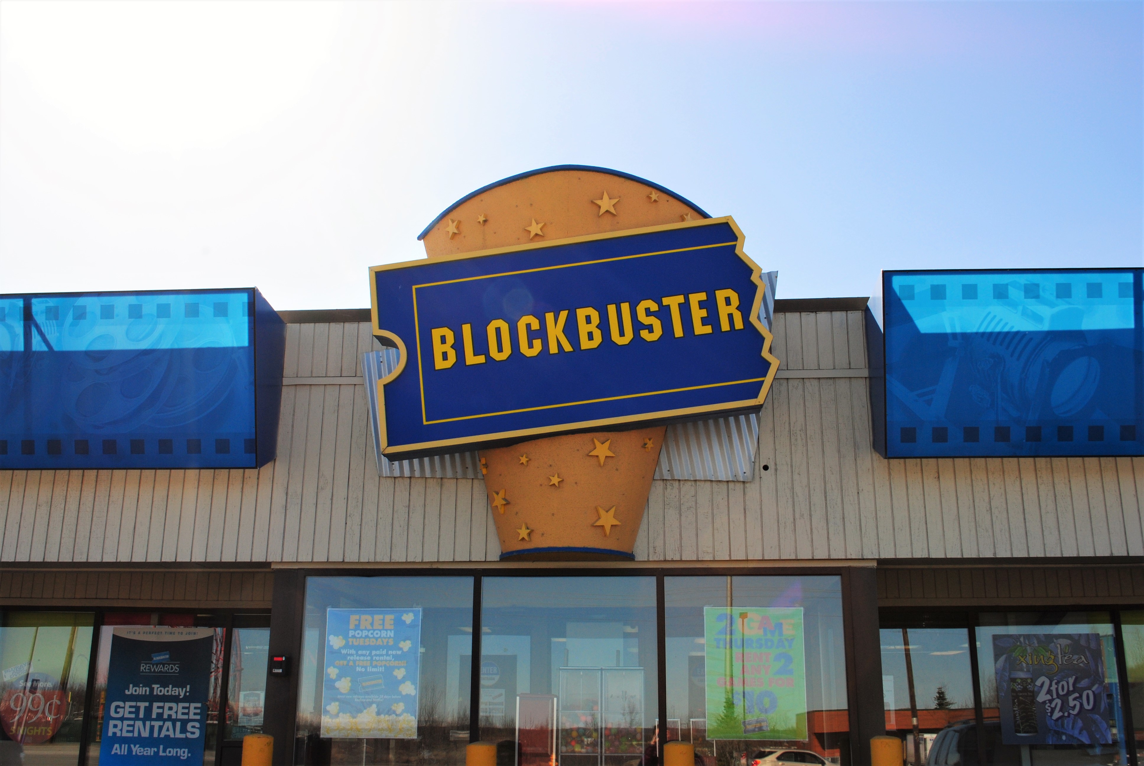 Blockbuster on Debarr Road in Anchorage is one of the few remaining in the U.S. (Photo by Emily Russell/Alaska Public Media)