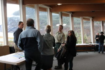 Mendenhall Glacier Visitor Center (Photo by Elizabeth Jenkins/Alaska's Energy Desk)