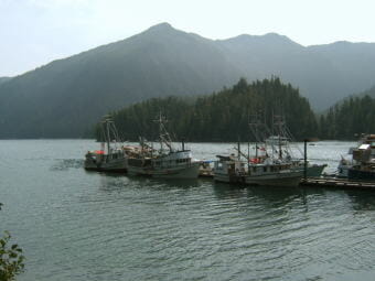 Warm Springs Bay is located on the east side of Baranof Island, pictured here in a photo dated to 2004.