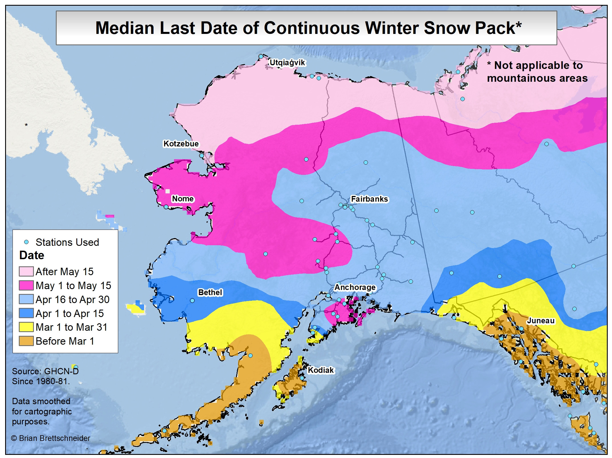 Ask a Climatologist Snow melt around the state is right on schedule