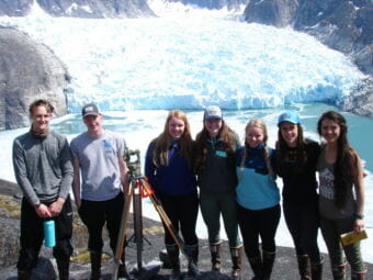 The 2018 Petersburg High School LeConte survey team, from left, Josh Thynes, Van Abbott, Maddy Parker, Gillian Wittstock, Helen Martin, Erin Pfundt and Julia Murph (Photo courtesy Petersburg High School)
