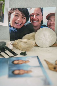 Sam Schimmel, pictured with parents Rene and Jeremy, says time spent with relatives in Alaska helped to shape his cultural identity. (Photo by Kiliii Yuyan for NPR)