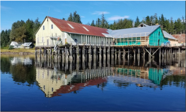 The cannery in summer 2017 after repairs. (Photo courtesy Gary Williams)