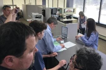 Democrat Mark Begich files to run for governor of Alaska in Anchorage on June 1, 2018. Begich had about 30 minutes before the deadline.
