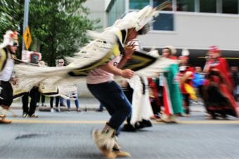 Celebration 2018 grand processional June 6, 2018, Juneau. (Photo by Adelyn Baxter)