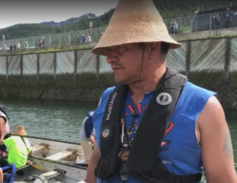 Doug Chilton is president of One People Canoe Society. He talks about the preparation the group made to travel from various Southeast Alaska communities to Juneau. Tuesday, June 5, 2018. (Video still by David Purdy/KTOO)