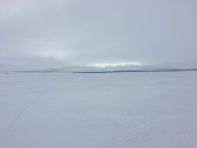 Looking north out onto the sea ice from close to shore.