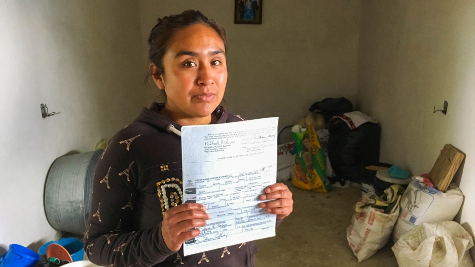 Yazmin Méndez Márquez was born in Georgia in 1993. She now lives in Michoacan, Mexico and had to claim to be Mexican to enroll in school. Now, she’s having a hard time claiming her birthright citizenship in the United States. (Photo by Emily Green/PRI)