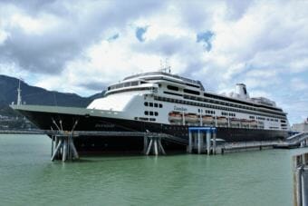 The Holland America cruise ship Zaandam docked in Juneau on June 22, 2018. (Photo by Adelyn Baxter/KTOO)