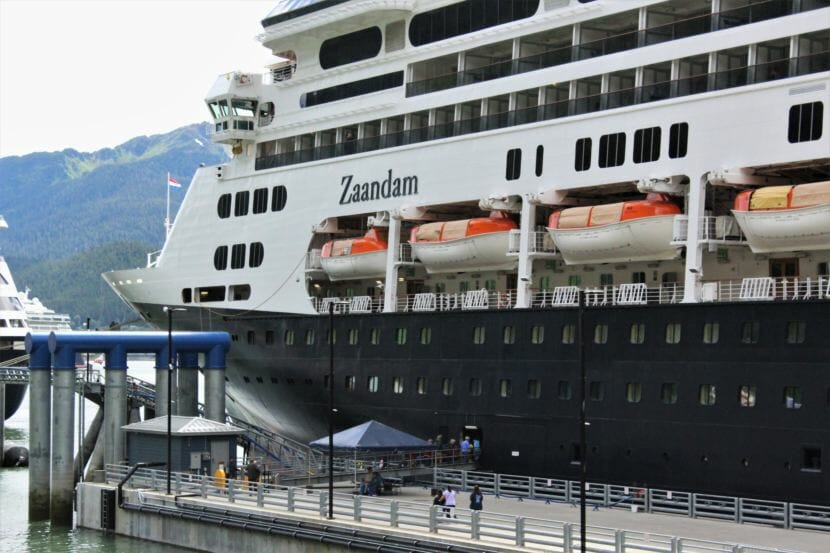The Holland America cruise ship Zaandam docked in Juneau on June 22, 2018. (Photo by Adelyn Baxter/KTOO)