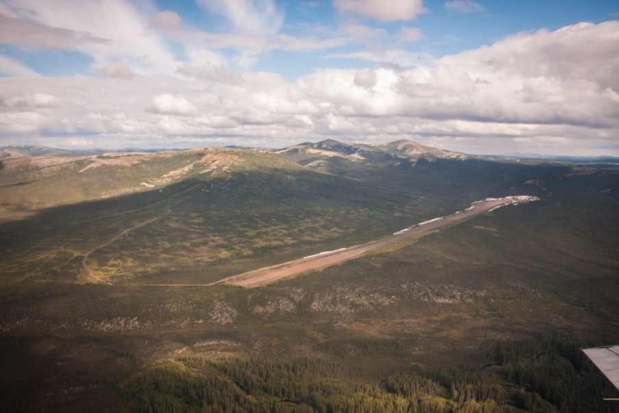 Donlin runway and camp site in summer 2014.