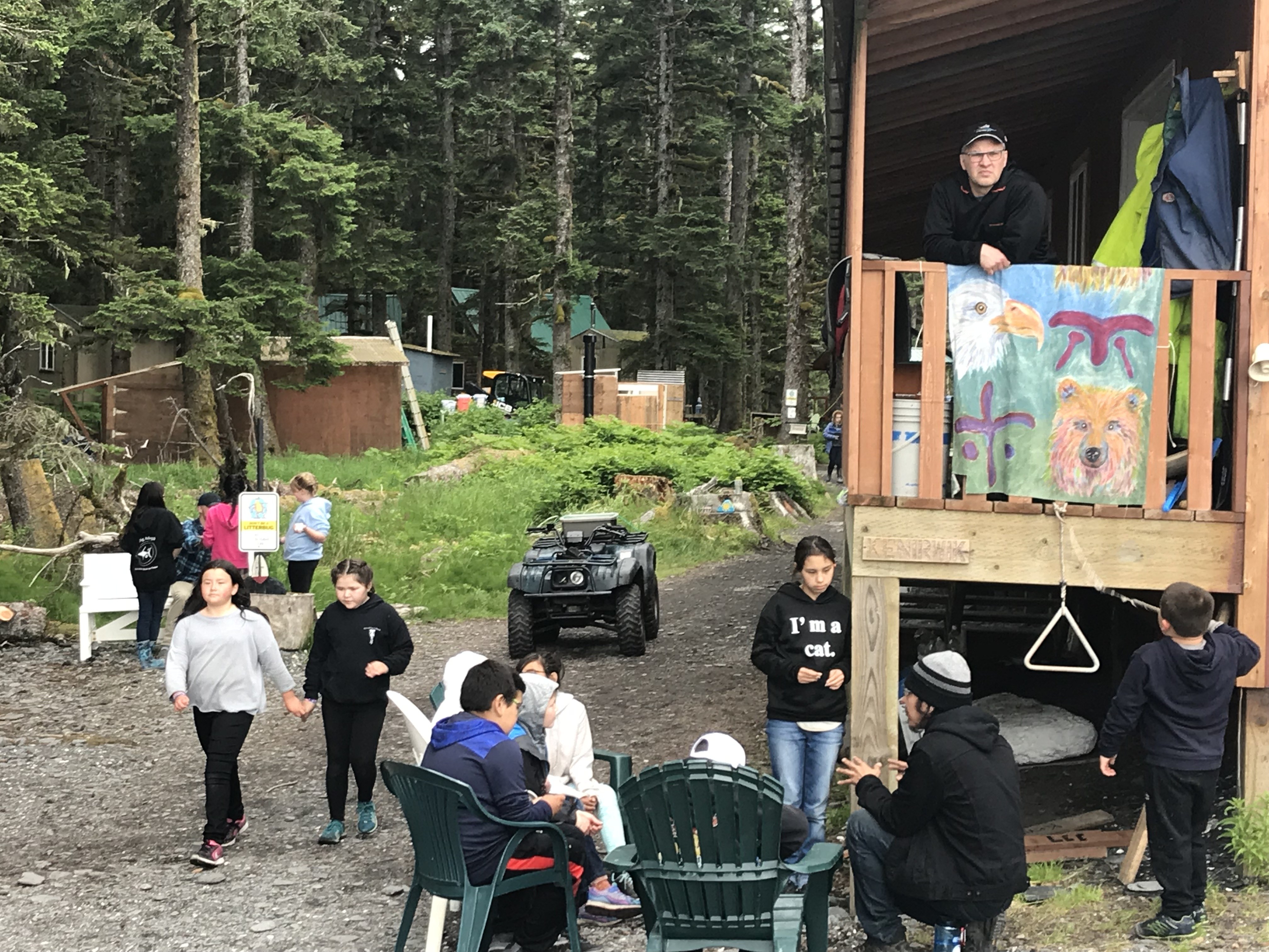 Dig Afognak camp on June 30, 2018. (Photo by Daysha Eaton/KMXT)