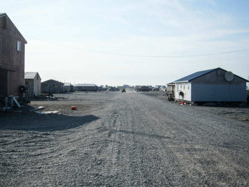 A road in Gambell. (File photo by KNOM)