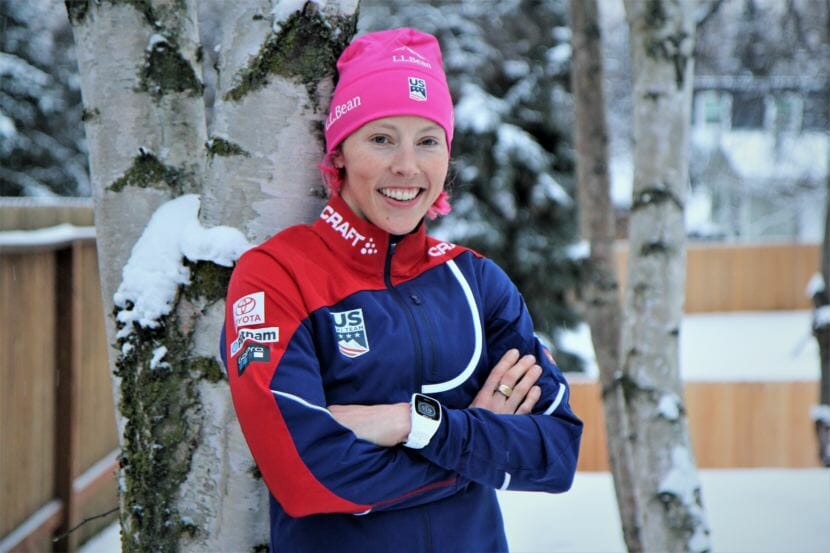 Kikkan Randall grew up in Anchorage and helped earn the first gold medal ever for the women’s cross-country ski team. (Photo by Emily Russell/Alaska Public Media)