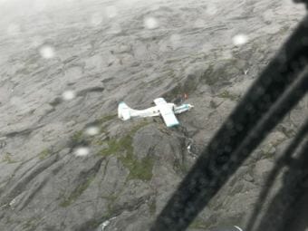 A downed plane on Mount Jumbo July 10 on Prince of Wales Island. (Photo courtesy U.S. Coast Guard)