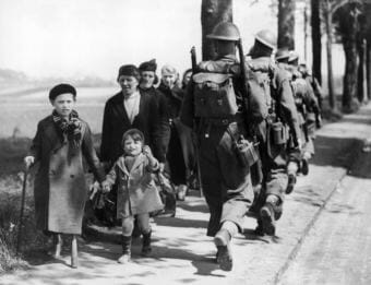 International law on refugees has its roots in the massive displacement that occurred in Europe during World War II. Above: Belgian refugees fleeing after the German invasion of their country in 1940. (File photo by Associated Press)