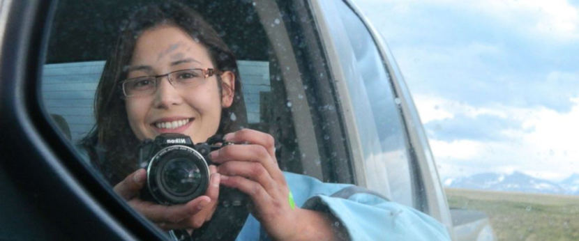 Ashley Loring bought a new camera and took this portrait of herself before she went missing from the Blackfeet Indian Reservation more than a year ago. (Photo courtesy of the Loring family)
