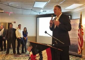 Mike Dunleavy accepts the presumptive nomination as the Republican Party's candidate for governor on Aug. 21, 2018. “This is a Republican state. We need to take it back for Republicans,” he said.
