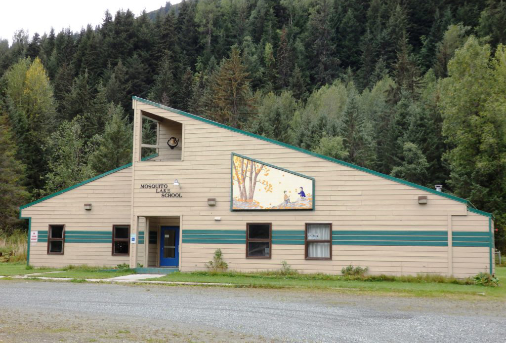 The Mosquito Lake School, now used as a community center. (File photo by Emily Files/KHNS)