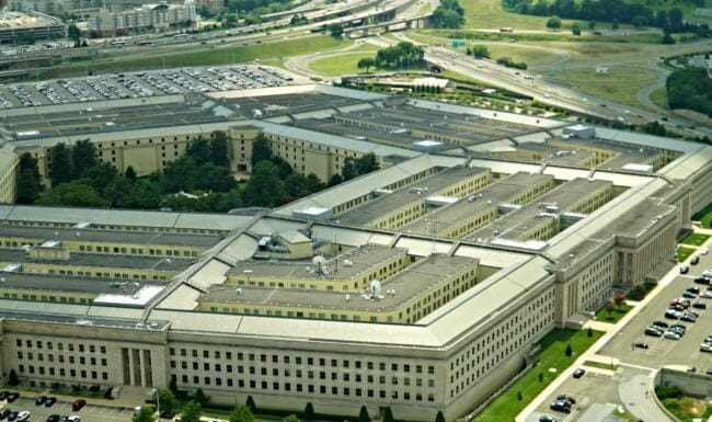The Pentagon is located in Arlington, Virginia, just outside of Washington D.C., pictured here on Aug. 2, 2015.