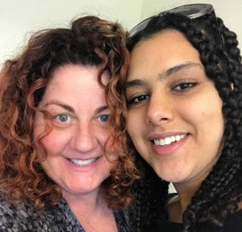 Regina Ibrahim and her daughter, Nadja, take a selfie together during a recent visit at Western State Hospital (Photo courtesy Regina Ibrahim)