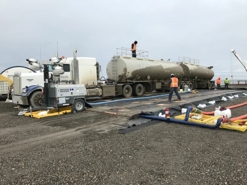 Fuel for North Slope oil production arrives by barge for the first time